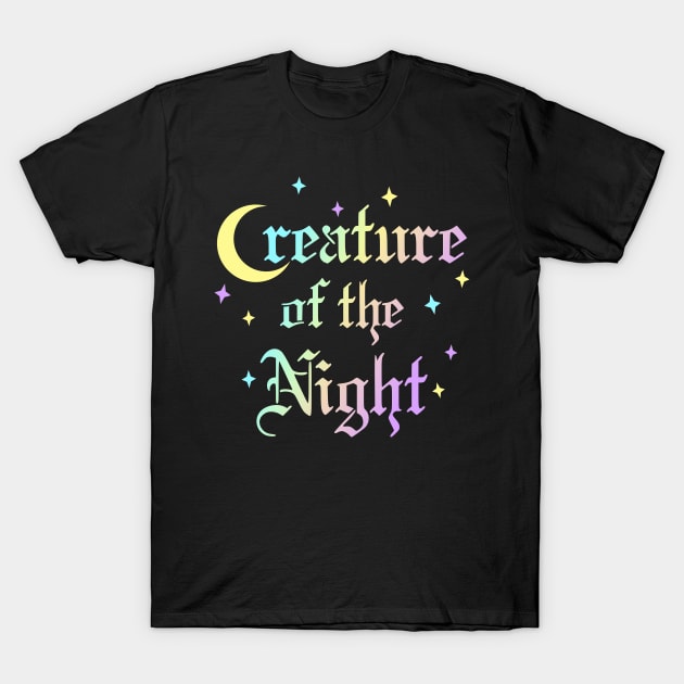 Creature of the Night Rainbow T-Shirt by RavenWake